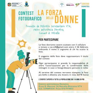 VT4 contest fotografico La Forza delle Donne